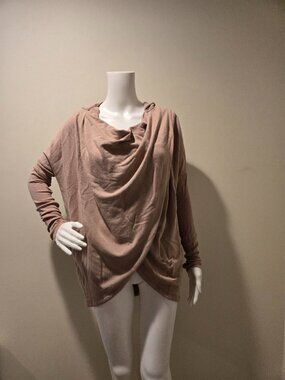 Athleta Purana Wrap Hooded Sweatshirt Blush Pink XS
